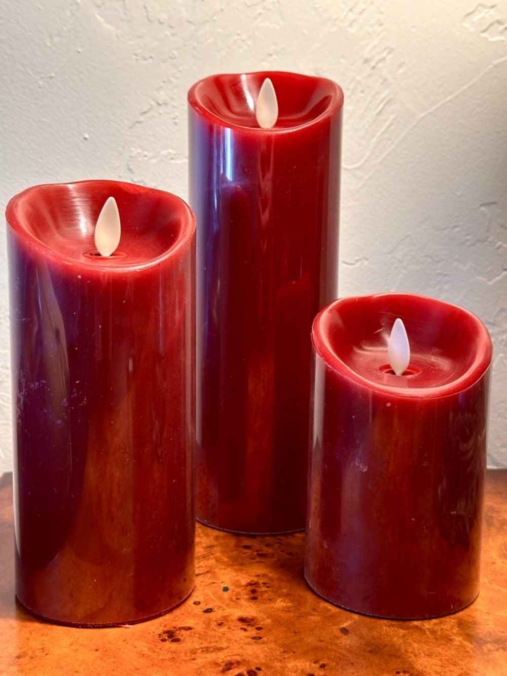 Luminara Flameless Pillar Candles Set of 3 - 5” 7” & 9” x 3” Round - Picture 3 of 13